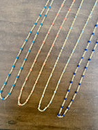 gold chain beaded necklace