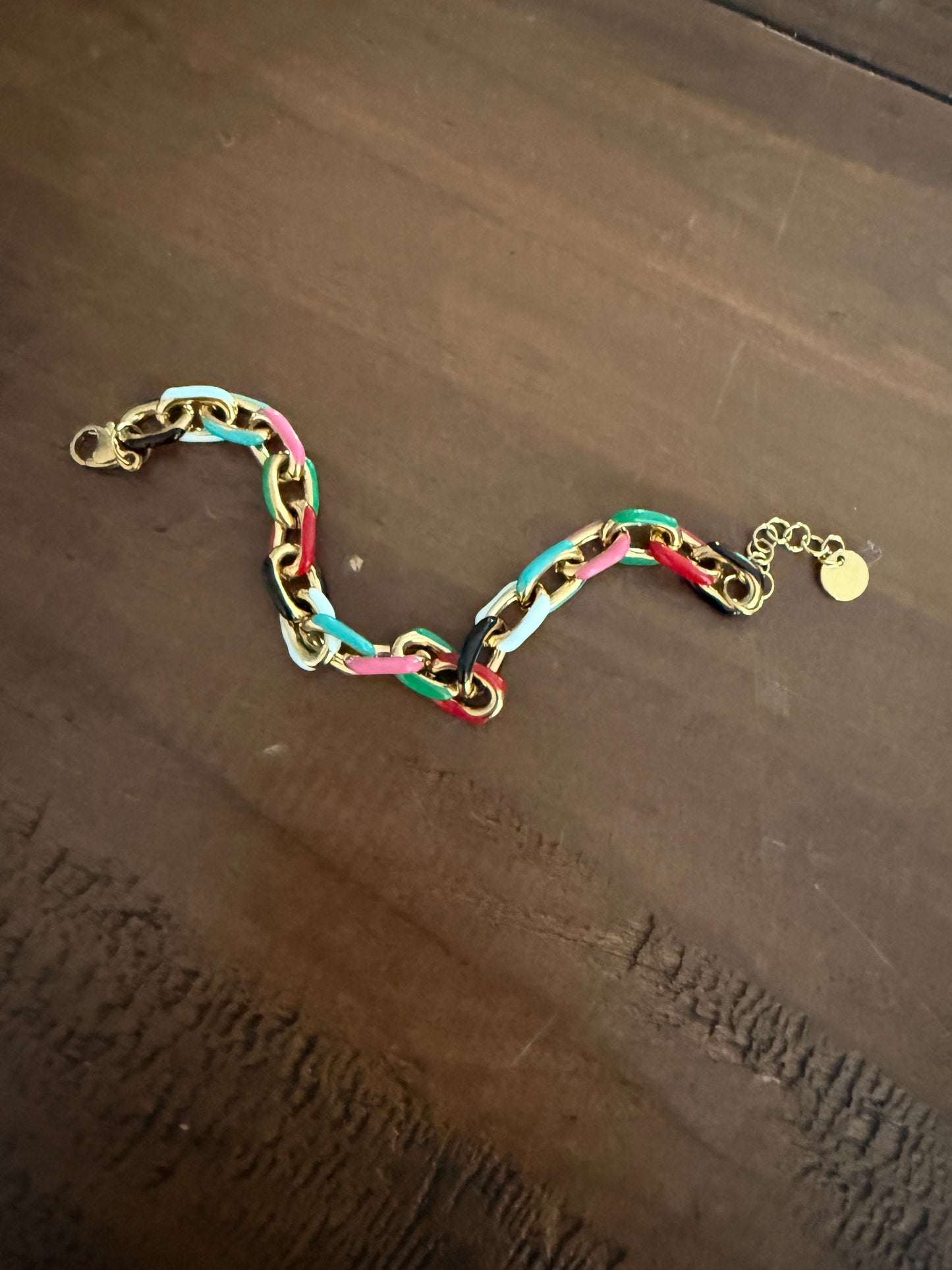 multi color waterproof cuban bracelet