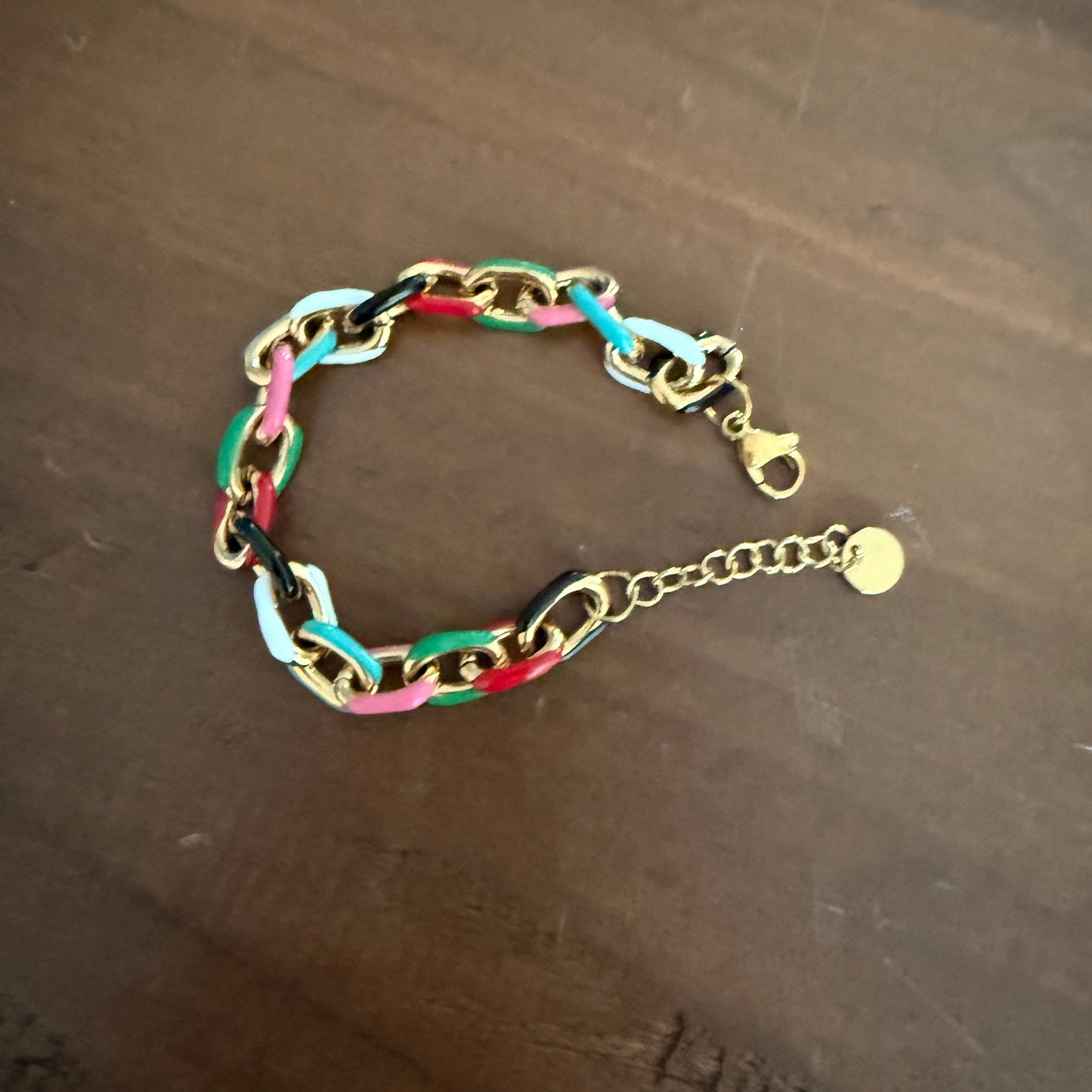 multi color waterproof cuban bracelet