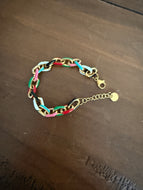 multi color waterproof cuban bracelet