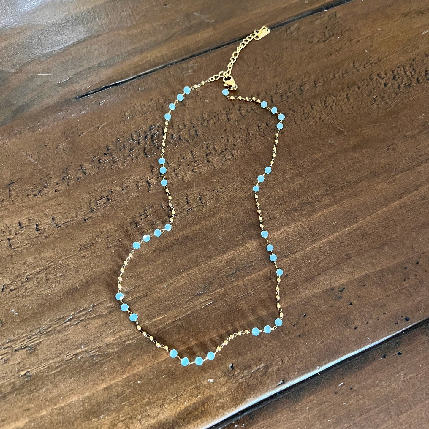 dainty crystal beaded necklace