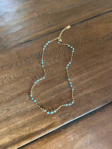 dainty crystal beaded necklace