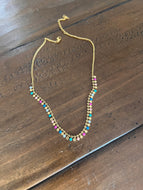 colorful, dainty drop disc choker