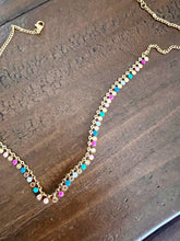 Load image into Gallery viewer, colorful, dainty drop disc choker