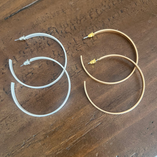 big thin matte hoops