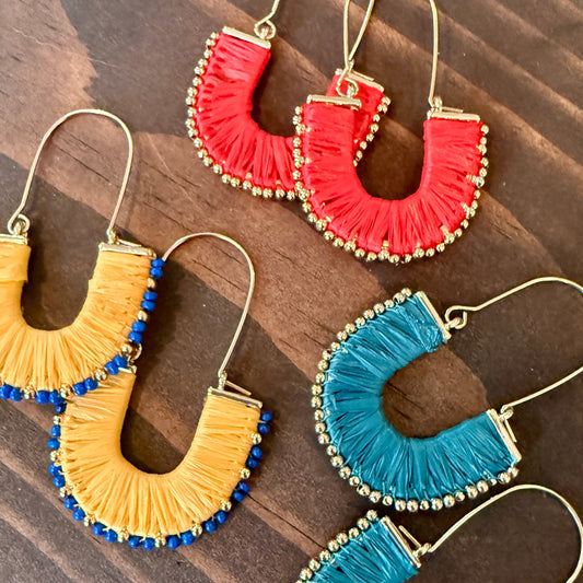 colorful woven wrapped hoops