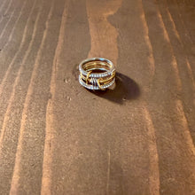 Load image into Gallery viewer, waterproof triple layered cz stacking ring