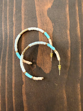 Load image into Gallery viewer, light heishi beaded summer hoops