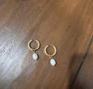 pearl drop hoops
