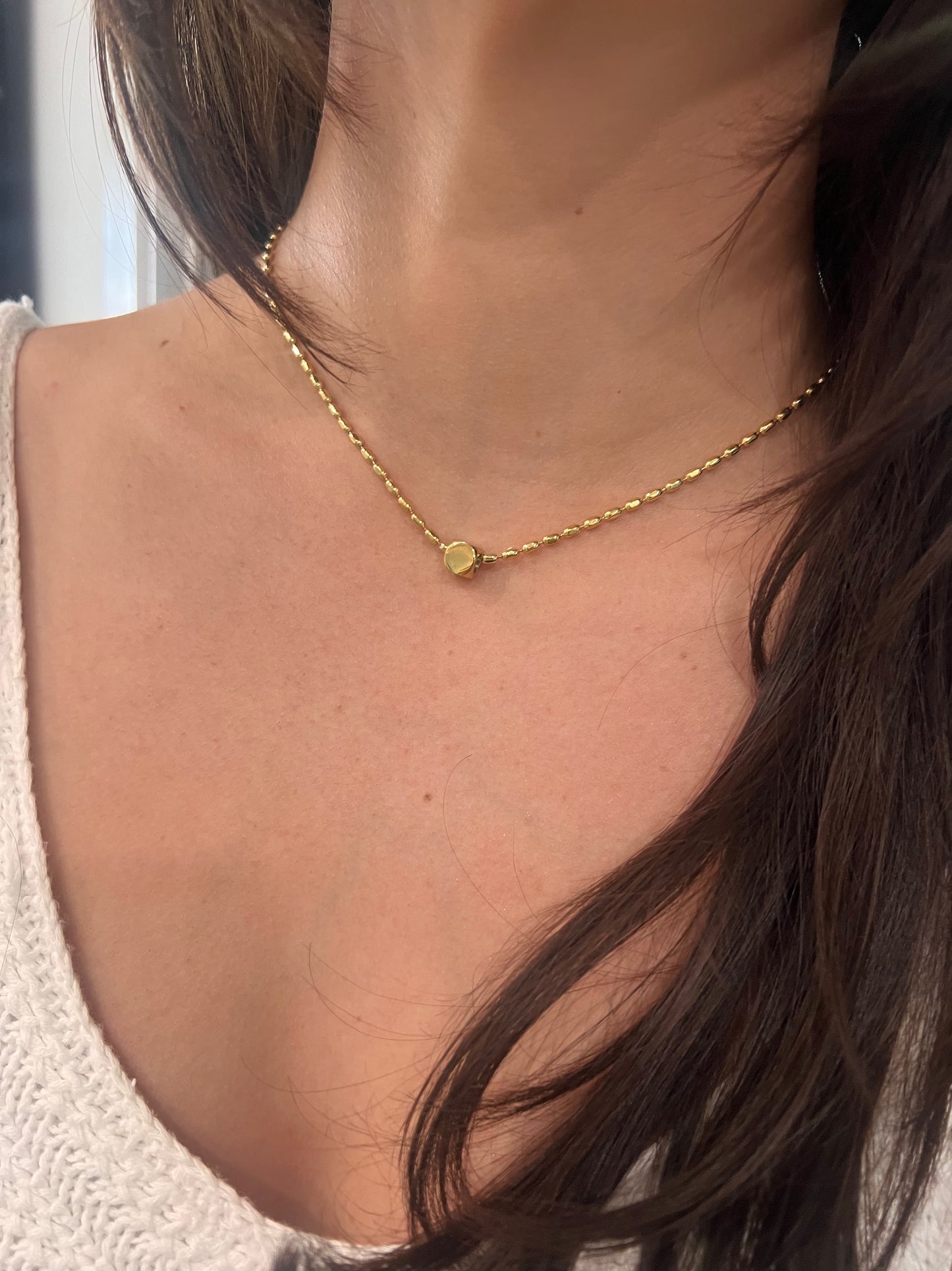 simple cube necklace