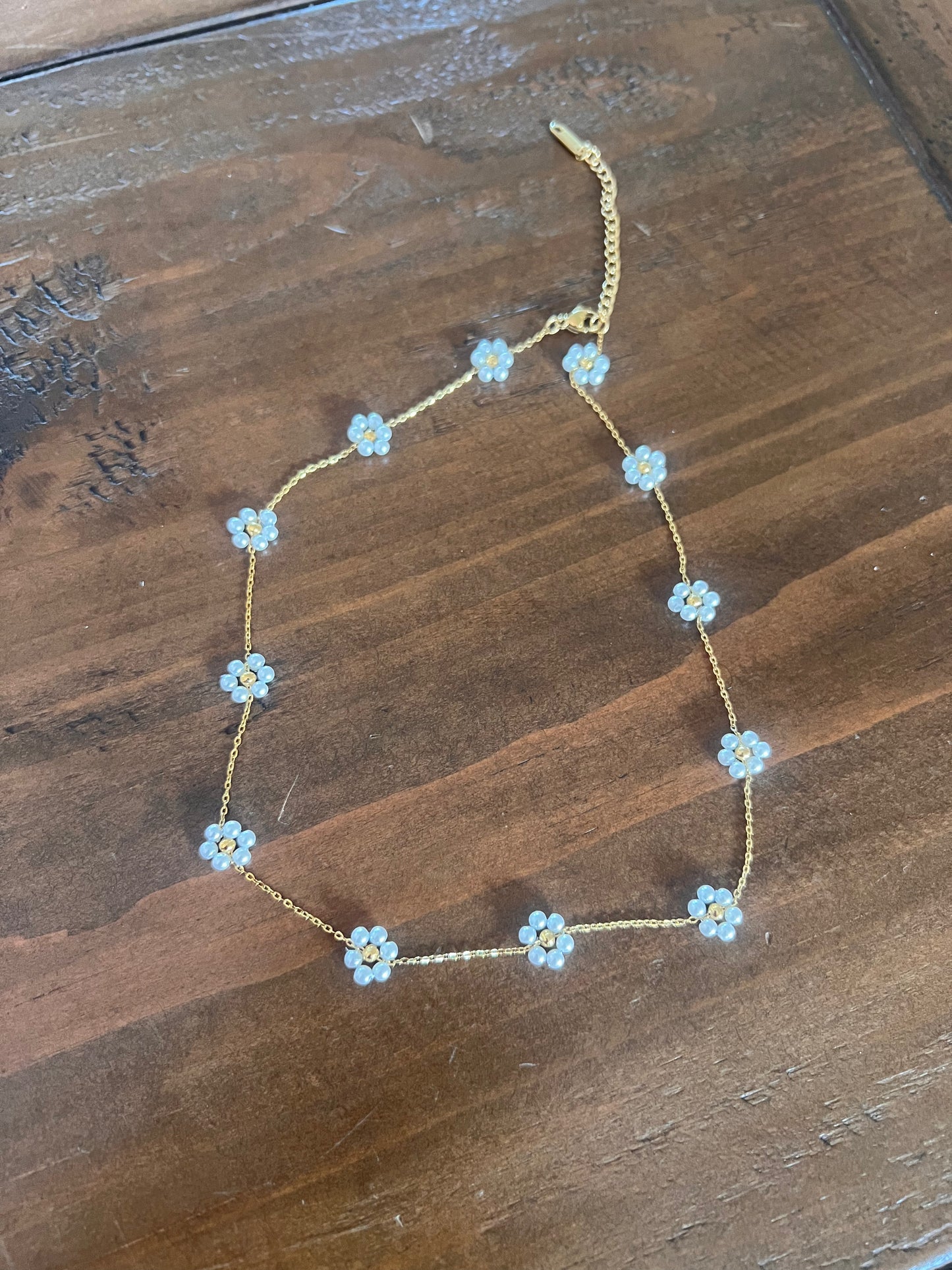 pearl flower necklace