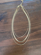 all-in-one triple snake chain necklace