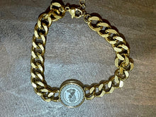 Load image into Gallery viewer, queen coin cuban bracelet