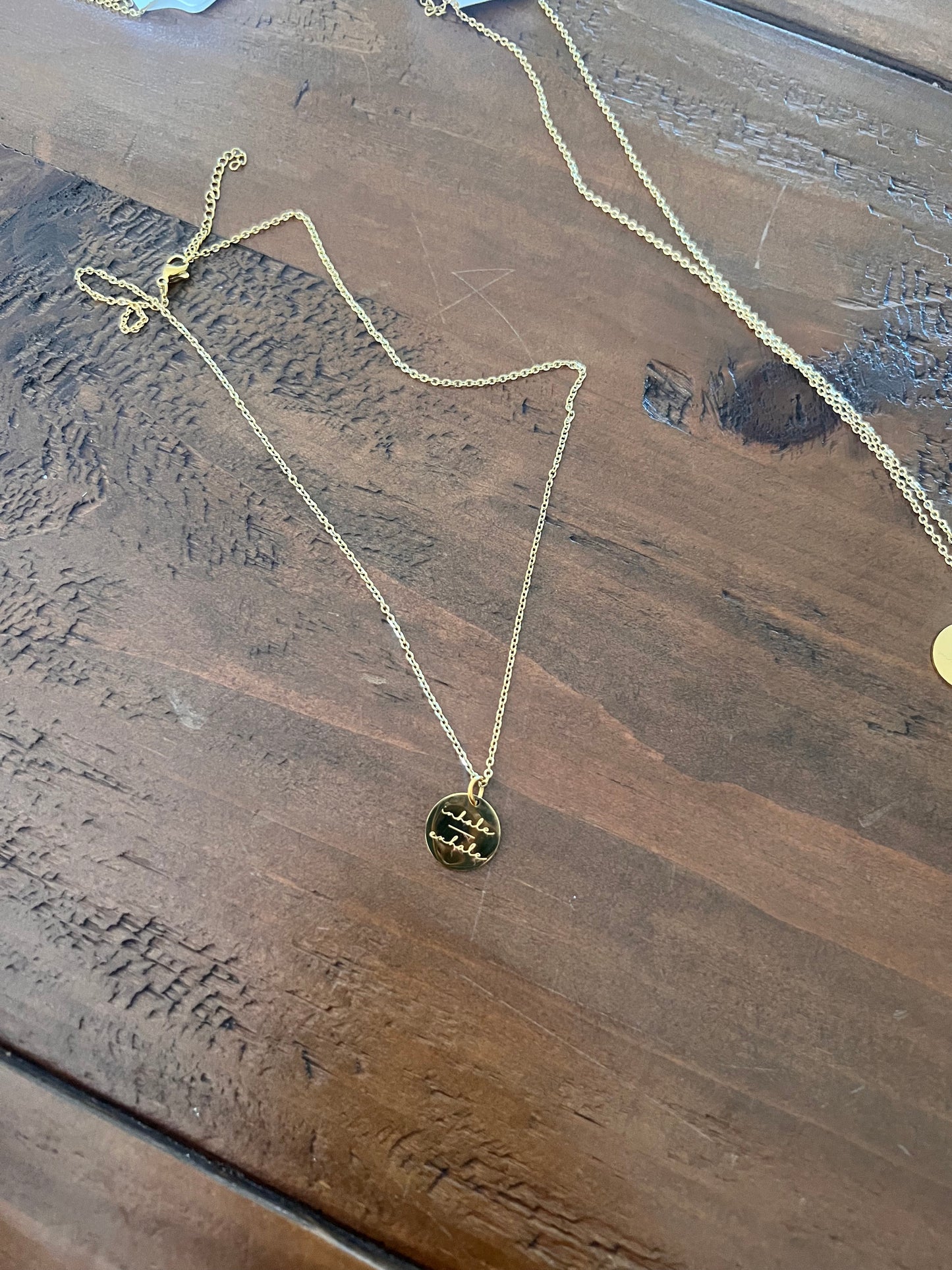 simple mantra necklaces