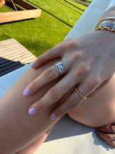 Load image into Gallery viewer, hammered mixed metal waterproof ring