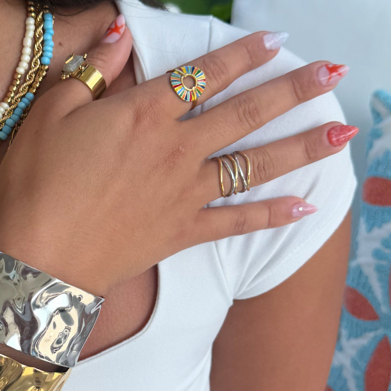 waterproof mixed metal ring