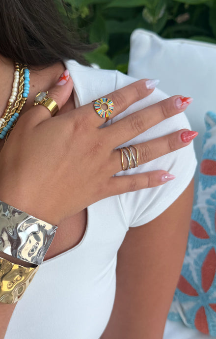 waterproof mixed metal ring