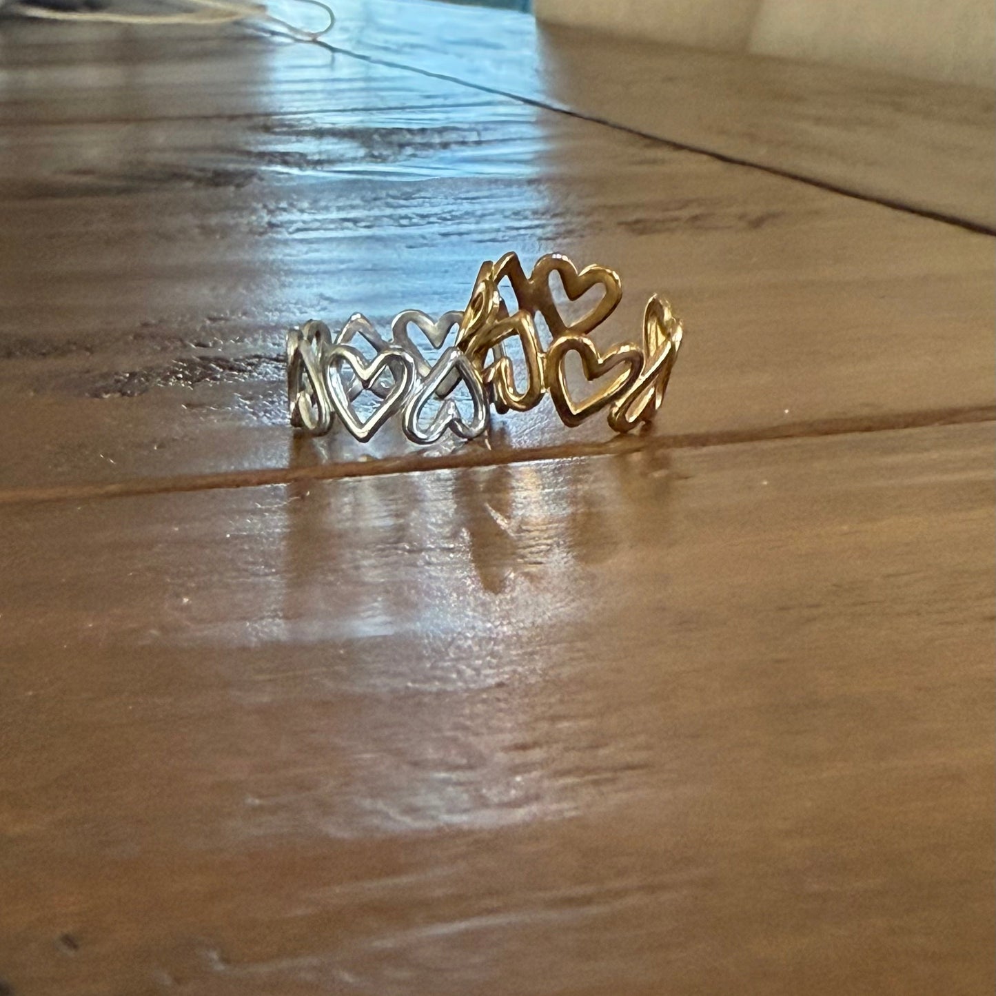 waterproof adjustable heart ring