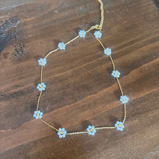 pearl flower necklace