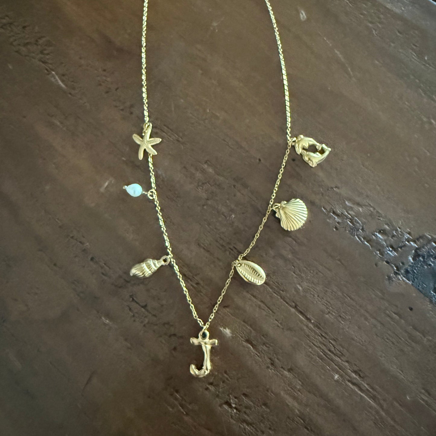 charm initial necklace