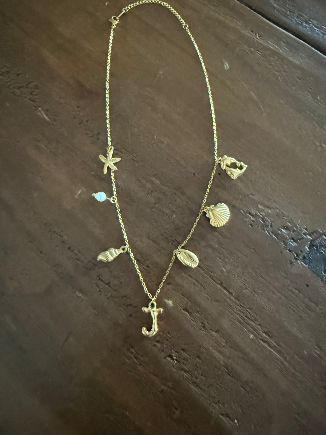 charm initial necklace