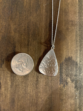 Load image into Gallery viewer, hammered matte triangle pendant necklace