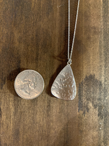 hammered matte triangle pendant necklace