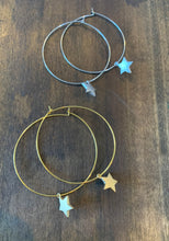 Load image into Gallery viewer, star hoop earrings