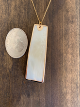 Load image into Gallery viewer, large rectangle shell pendant necklace