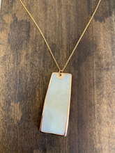 Load image into Gallery viewer, large rectangle shell pendant necklace