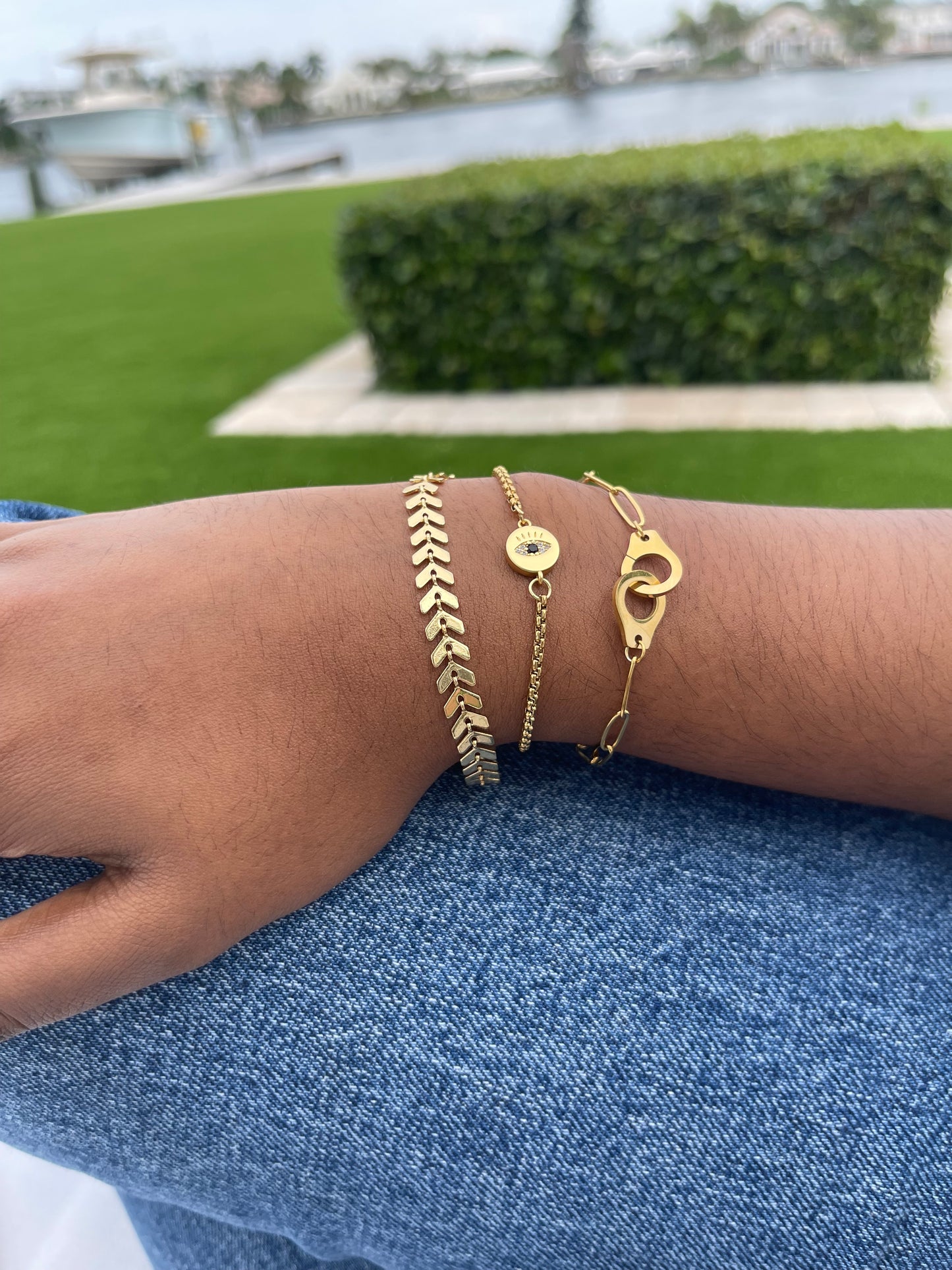 cz evil eye bracelet