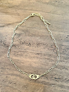 handcuff paperclip necklace