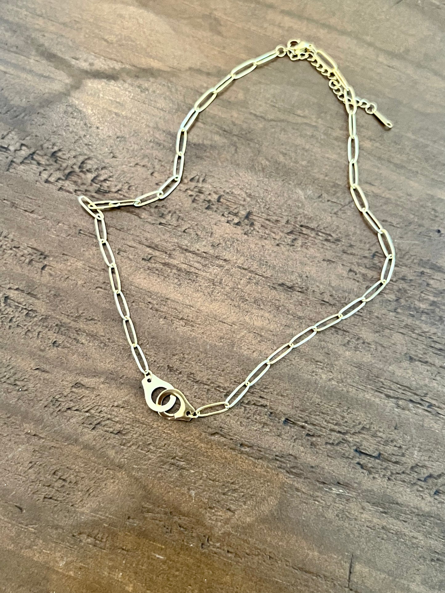 handcuff paperclip necklace