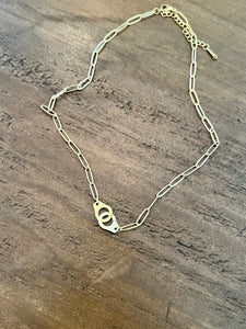 handcuff paperclip necklace