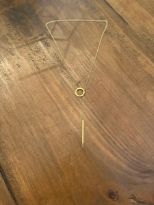 circle lariat necklace