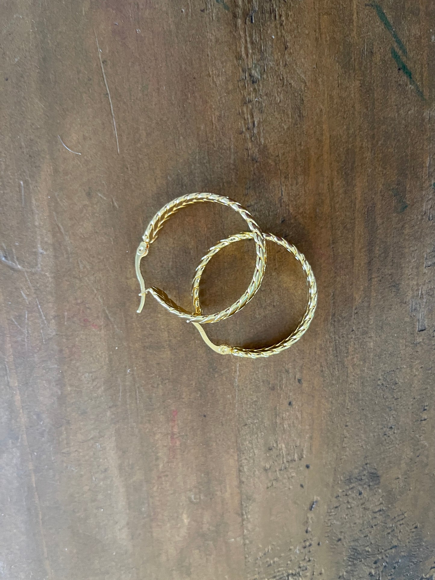 wheat hoop earrings