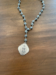 silver relic coin pendant necklace