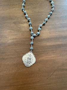 silver relic coin pendant necklace