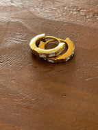 thick cz huggie earrings