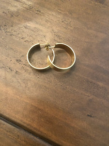 thick matte gold hoop earrings