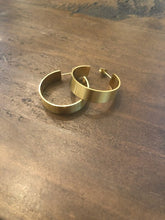 Load image into Gallery viewer, thick matte gold hoop earrings