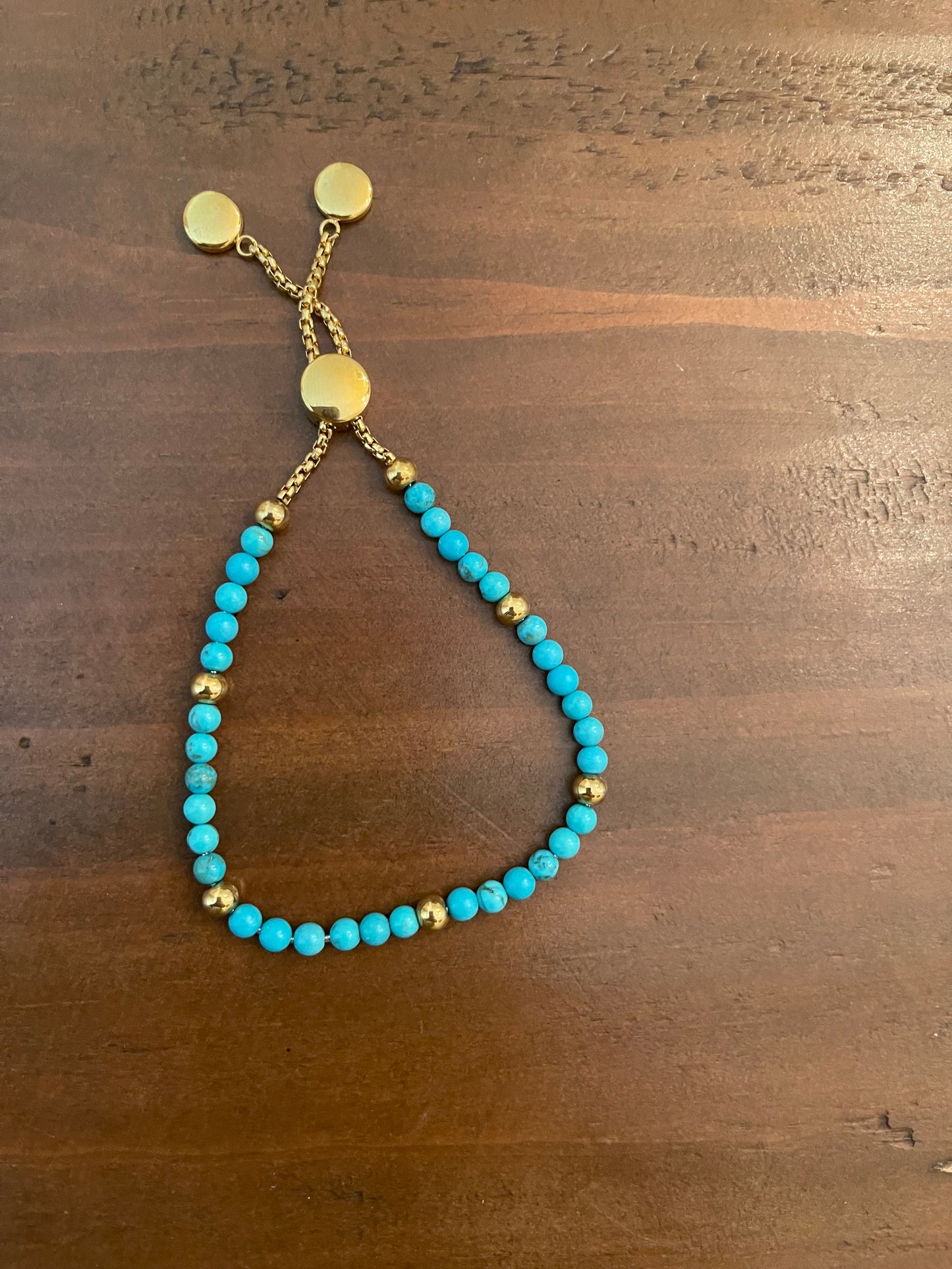adjustable stainless steel beaded bracelet