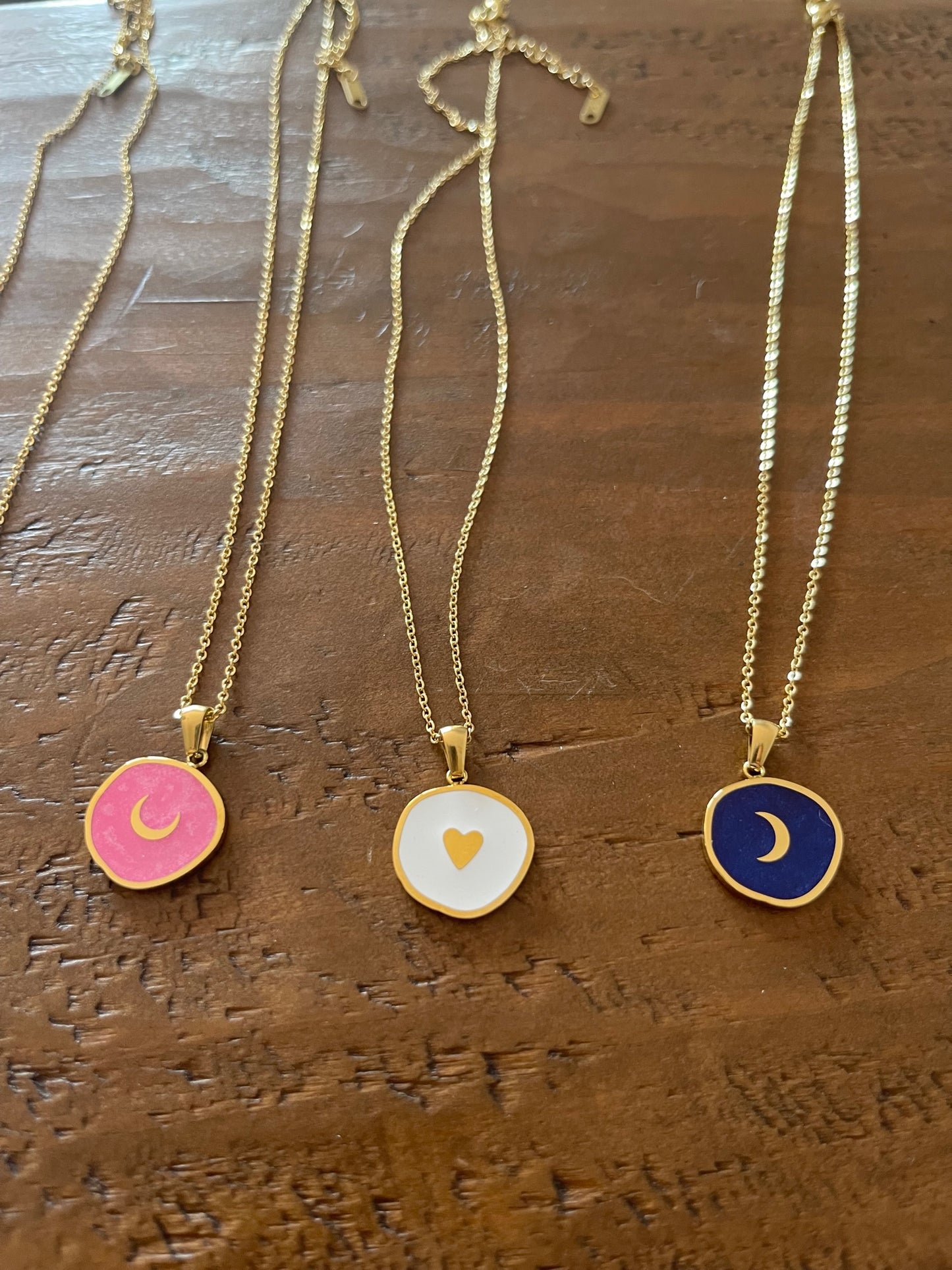 large colorful coin pendant necklace