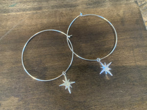 starburst hoop earrings