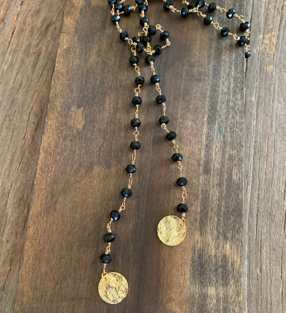 rosary bead wrap necklace