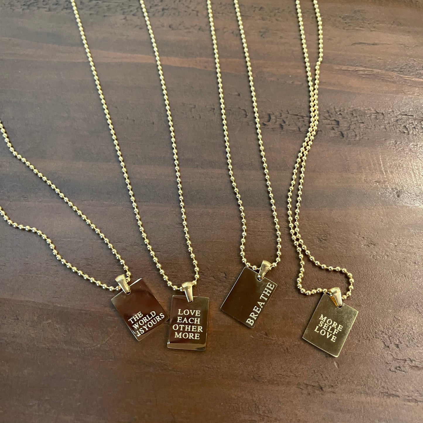 inspiration tag necklaces