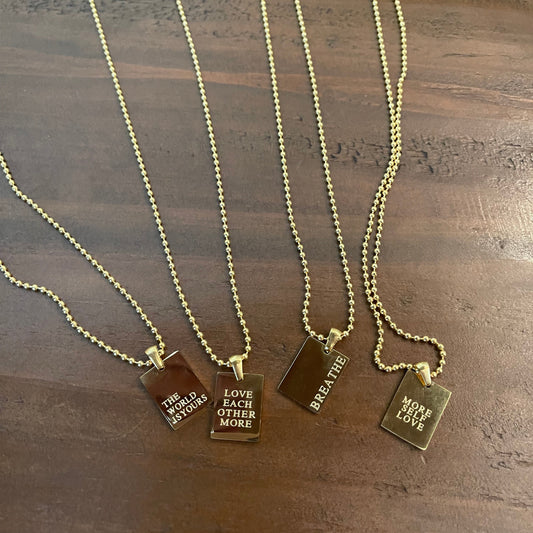 inspiration tag necklaces