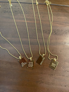inspiration tag necklaces