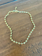 turquoise flower choker