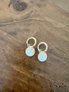 sun shell huggie earrings